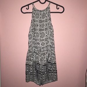 BLACK AND WHITE PRINT ROMPER